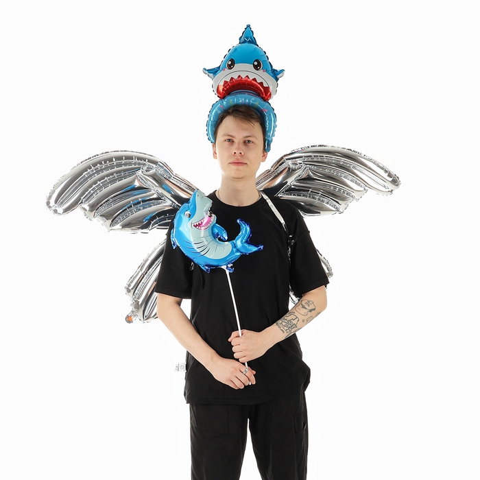 Набор фольгированных шаров «Карнавальный набор. Акула», 3 шт. Набор фольгированных шаров «Карнавальный набор. Акула», 3 шт.