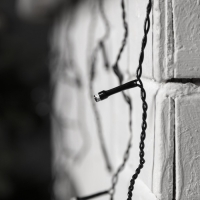 Гирлянда &laquo;Бахрома&raquo; 1.8 &times; 0.5 м, IP20, тёмная нить, 48 LED, свечение белое, 8 режимов, 220 В