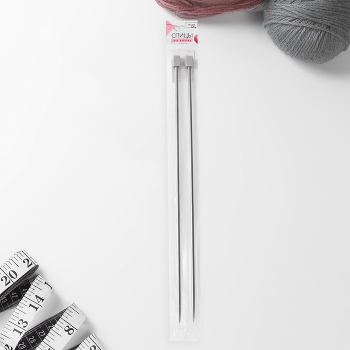 Спицы для вязания, прямые, d = 4,5 мм, 35 см, 2 шт Спицы для вязания, прямые, d = 4,5 мм, 35 см, 2 шт