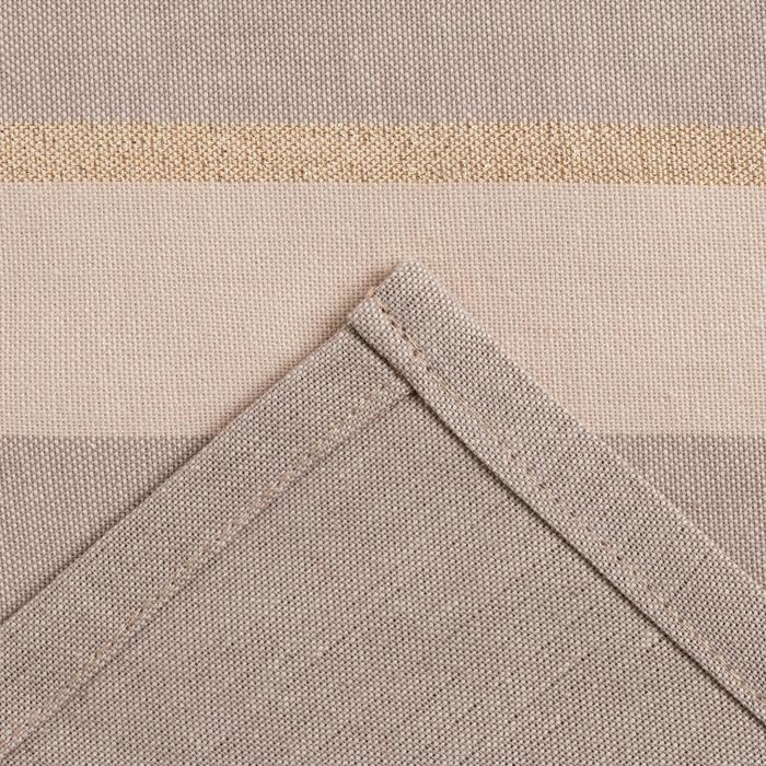 Скатерть "Этель" 110х165 см &plusmn; 5см, цвет кофейный с золотой нитью, 100% хлопок, 163 г/м2