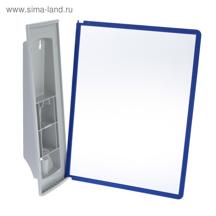 Настенная перекидная система, 10 рамок с протектором, DATAFRAME, цвет синий