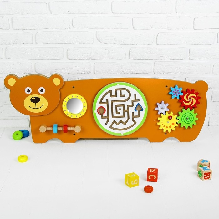 Бизиборд Бизиборд "Мишка", крепится на стену