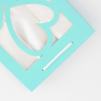 Пакет подарочный с фигурным окном, 18 х 13 х 25 см, голубой Пакет подарочный с фигурным окном, 18 х 13 х 25 см, голубой