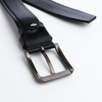 Ремень мужской, Великан, ширина 3,8 см, винт, пряжка металл, цвет чёрный