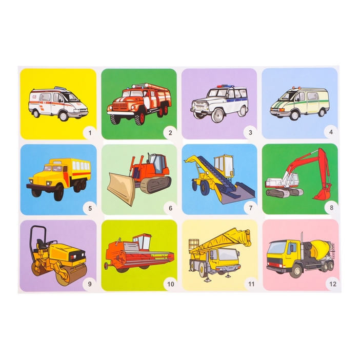 Набор плакатов Набор плакатов "Транспорт" с методическими рекомендациями, 4 плаката, А3