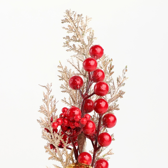 Новогодний декор «Золотая веточка», с шариком, 32 × 13 × 8 см Новогодний декор «Золотая веточка», с шариком, 32 × 13 × 8 см