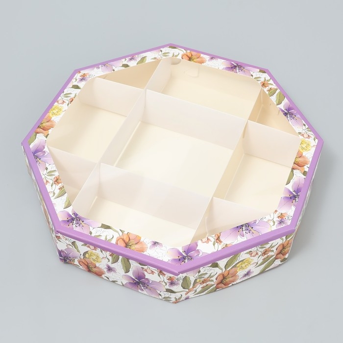 Коробка кондитерская складная, упаковка &laquo;Цветочная гамма&raquo;, 29 х 29 х 5 см