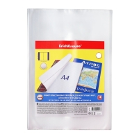 Набор обложек ПП 10 шт, 306 х 426 мм (А4), 50 мкм, ErichKrause "Glossy Clear", для контурных карт, атласов и раб.тетрадей, фиксированная, глянцевые Набор обложек ПП 10 шт, 306 х 426 мм (А4), 50 мкм, ErichKrause "Glossy Clear", для контурных карт, атласов и раб.тетрадей, фиксированная, глянцевые