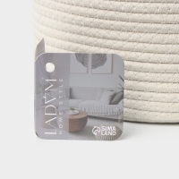 Корзина для хранения плетёная ручной работы LaDо́m «Дориан», 25×25×22 см, цвет бело-серый Корзина для хранения плетёная ручной работы LaDо́m «Дориан», 25×25×22 см, цвет бело-серый