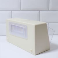 Органайзер для хранения, подвесной, 2 секции, 22,5 × 13,5 × 12 см, цвет молочный/прозрачный Органайзер для хранения, подвесной, 2 секции, 22,5 × 13,5 × 12 см, цвет молочный/прозрачный