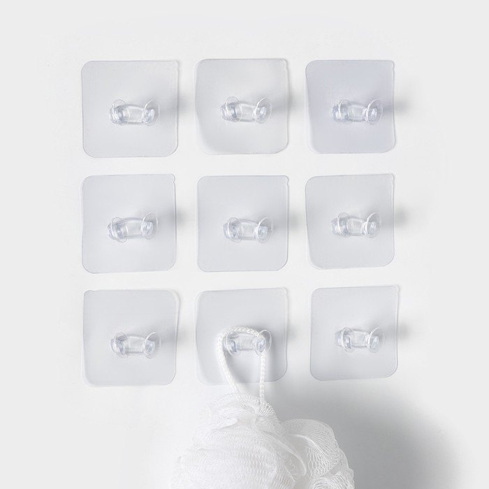 Крючки двойные самоклеящиеся, 10 шт, для бритвы, вилки, полотенец, 5,6&times;5,6 см