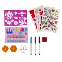 Набор для творчества: татуировки своими руками и раскраска - наклейки «Юная принцесса» Набор для творчества: татуировки своими руками и раскраска - наклейки «Юная принцесса»