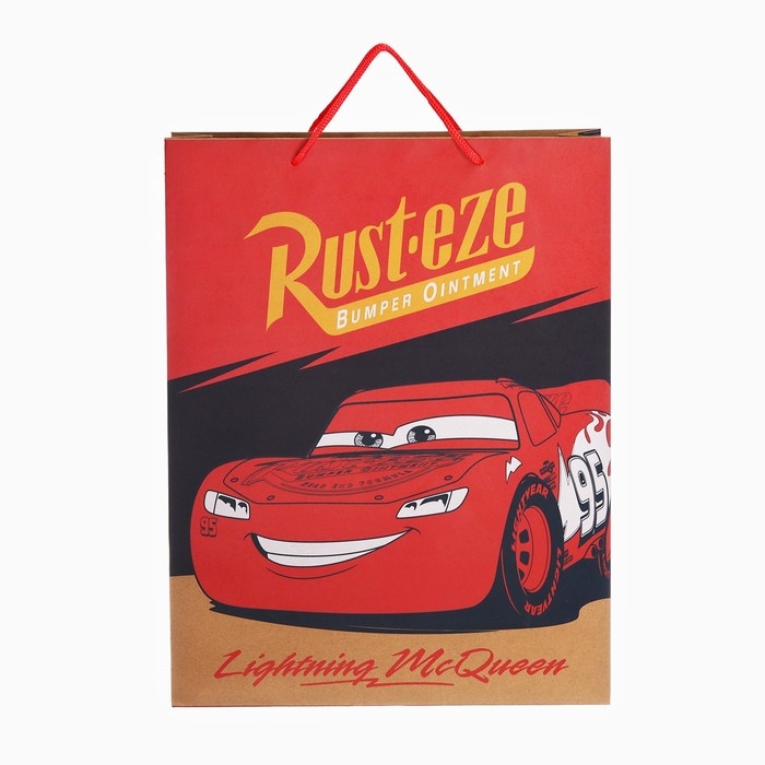 Пакет подарочный крафт, 40х31х11.5 см, Тачки Пакет подарочный крафт, 40х31х11.5 см, Тачки