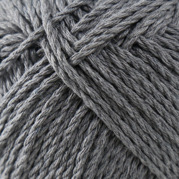 Пряжа Пряжа "Мягкий хлопок" 70% хлопок, 30% нейлон 220м/100гр (169 серый)