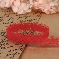 Кружево капроновое, 15 мм × 10 ± 1 м, цвет красный Кружево капроновое, 15 мм × 10 ± 1 м, цвет красный