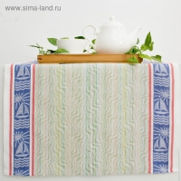 Полотенце DomoVita жаккард набивка 50х70 см, микс, лён 45%, хлопок 55%, 206 г/м&sup2;