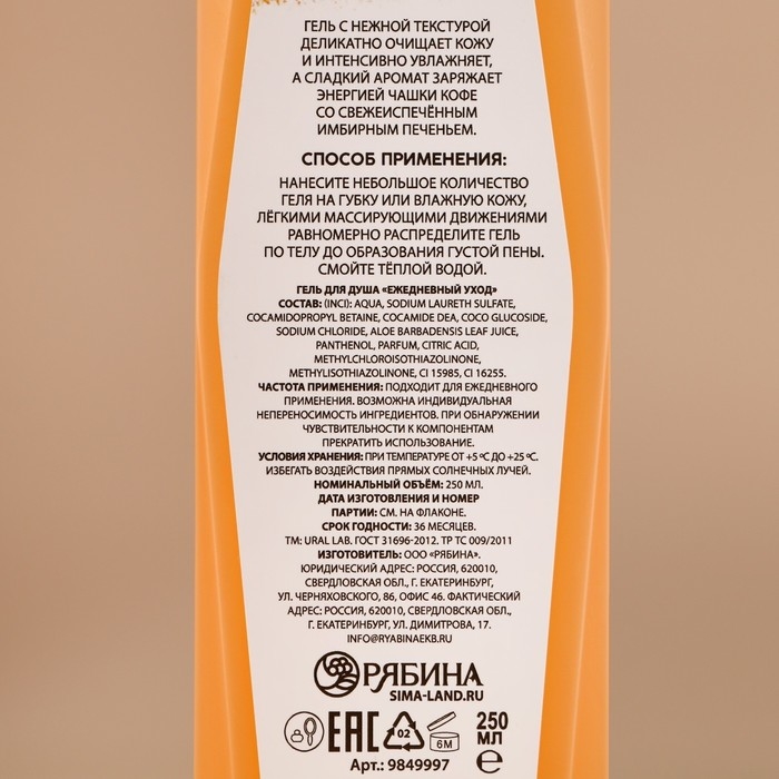 Гель для душа, 250 мл, аромат имбирного печенья, Новый Год Гель для душа, 250 мл, аромат имбирного печенья, Новый Год