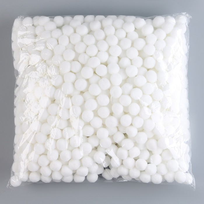 Набор деталей для декора &laquo;Бомбошки&raquo;, набор 1000 шт., размер 1 шт. &mdash; 2 см, цвет белый