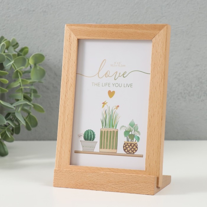 Фоторамка дерево на 1 фото 10х15 см Фоторамка дерево на 1 фото 10х15 см "Бьерг" 11,5х6х17,5 см