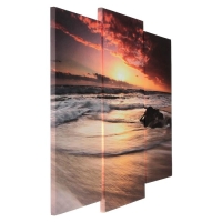 Модульная картина "Морские волны" (2-25х52; 1-30х60) 60х80 см Модульная картина "Морские волны" (2-25х52; 1-30х60) 60х80 см