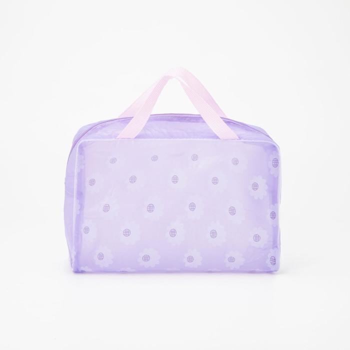 Косметичка на молнии, цвет сиреневый