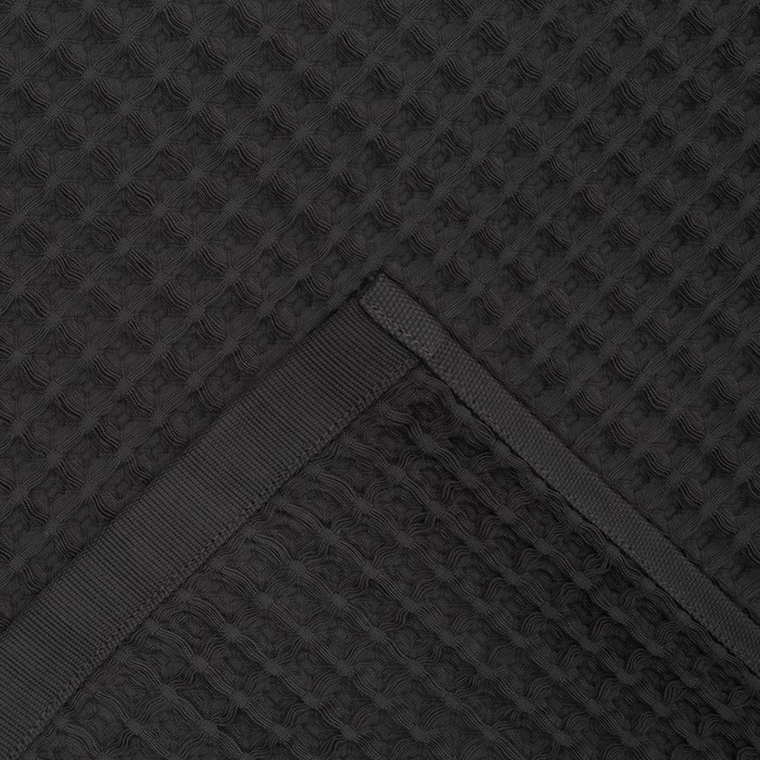 Полотенце вафельное банное Этель &laquo;Boho&laquo; 67х140 см, цвет тёмно-серый, 100% хл, 290 гр/м2