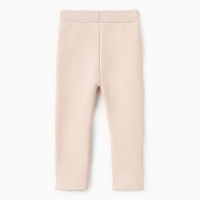 Леггинсы для девочки на флисе Collorista, цвет молочный, рост 116 см