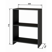 Стеллаж 600, 600х300х776, Квадро/Антрацит