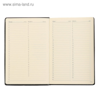 Ежедневник недатированный А5, 160 листов Megapolis, твёрдая обложка, искусственная кожа, чёрный