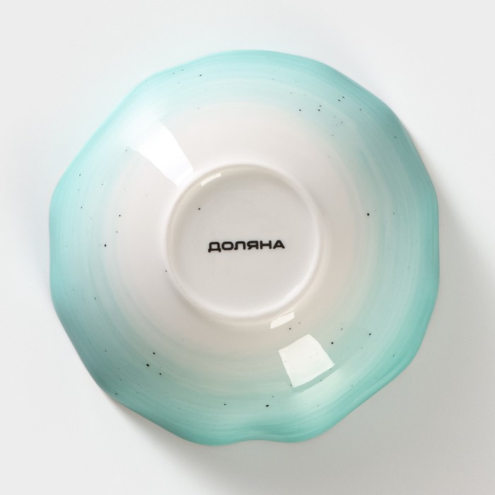 Салатник фарфоровый Доляна «Млечный путь», 400 мл, d=13,5 см, цвет бирюзовый Салатник фарфоровый Доляна «Млечный путь», 400 мл, d=13,5 см, цвет бирюзовый