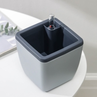 Кашпо с автополивом Munchen, 1,5 л (850 мл), 13&times;13 см, h=16,8 см, цвет серый