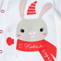 Комбинезон Крошка Я "Winter party", рост 68-74 см, цвет белый