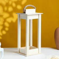 Кашпо деревянное 12×12×30 см "Фонарик", ручка верёвка, натуральный Дарим Красиво Кашпо деревянное 12×12×30 см "Фонарик", ручка верёвка, натуральный Дарим Красиво