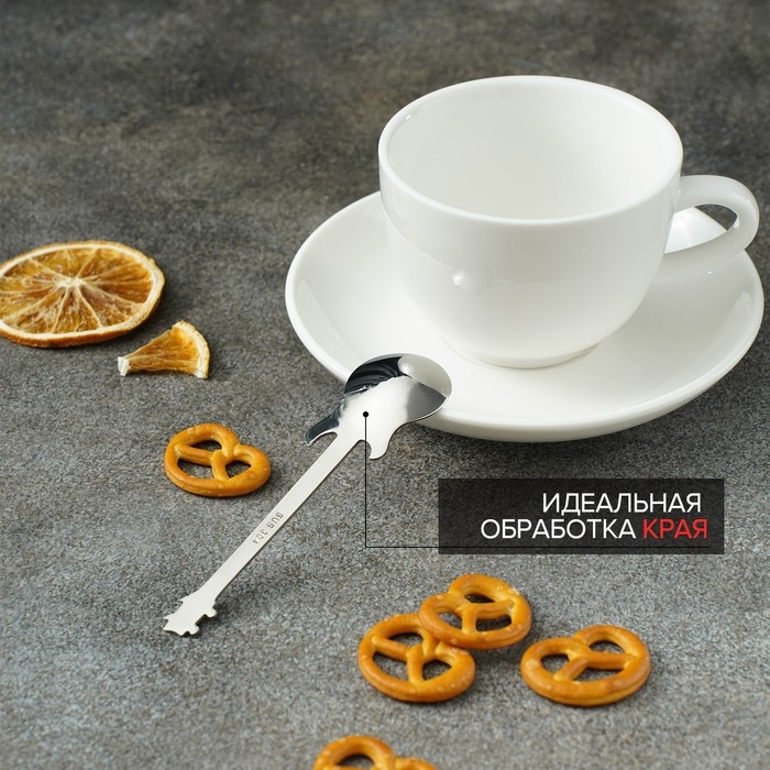 Ложка десертная из нержавеющей стали Magistro «Гитара», длина 12 см, цвет серебряный Ложка десертная из нержавеющей стали Magistro «Гитара», длина 12 см, цвет серебряный