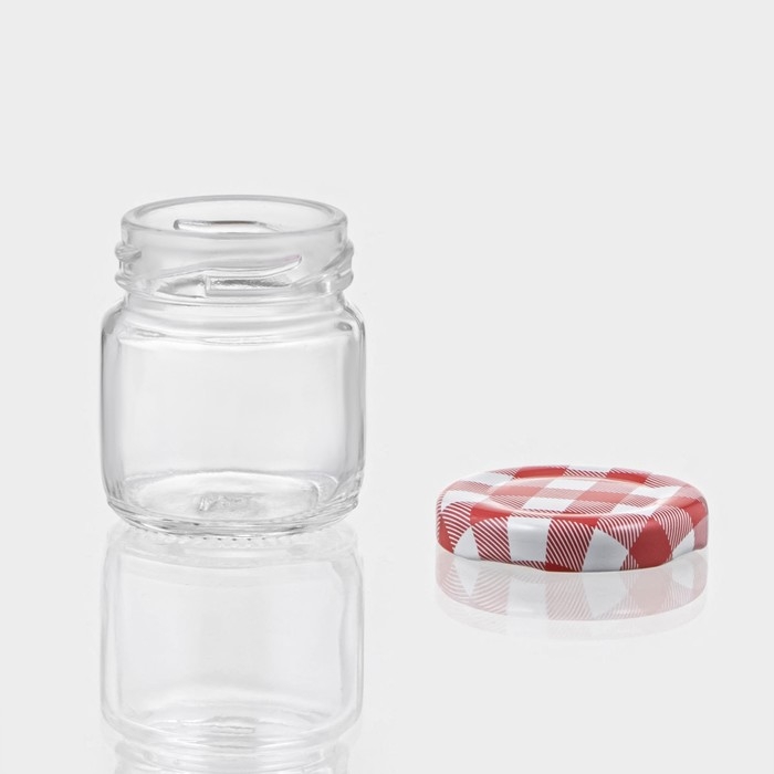 Банка стеклянная для хранения сыпучих продуктов &laquo;Домашний очаг&raquo;, 50 мл, 5&times;5,5 см, с металлической крышкой