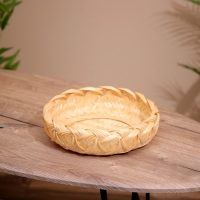 Корзинка плетёная, из бамбука 28х28х8 см