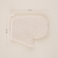 Мочалка - варежка массажная SL Home &laquo;Ортика&raquo;, крапива, хлопок, 21&times;18 см, цвет бежевый