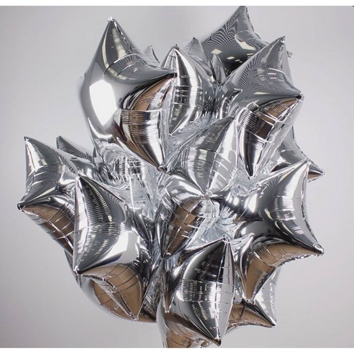 Шар фольгированный 18" &laquo;Серебро&raquo;, звезда