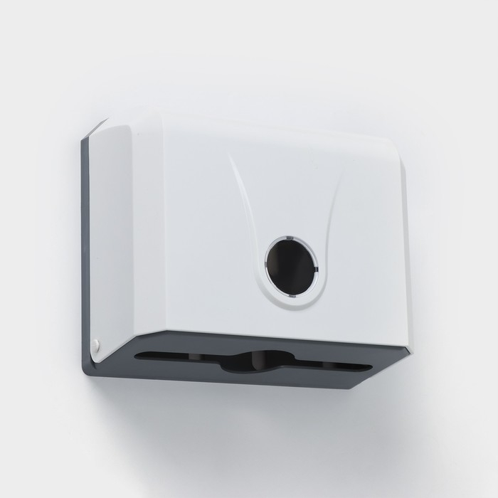 Диспенсер бумажных полотенец в листах, 26×12×22 см, цвет белый Диспенсер бумажных полотенец в листах, 26×12×22 см, цвет белый