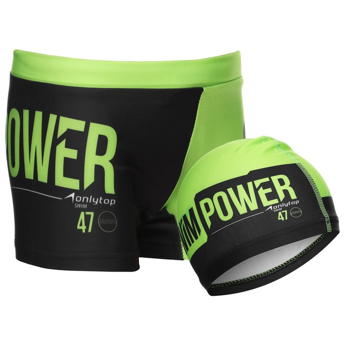 Плавки для мальчиков + шапочка ONLYTOP, р. 26, рост 110 см Плавки для мальчиков + шапочка ONLYTOP, р. 26, рост 110 см