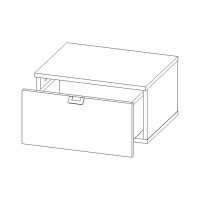 Тумба прикроватная Омега 4, 450х364х357, Дуб делано/ камень Пьетра черный