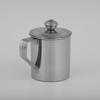 Кружка из нержавеющей стали Доляна &laquo;Индия&raquo;, 250 мл, 9,5&times;6,8&times;9 см, с крышкой