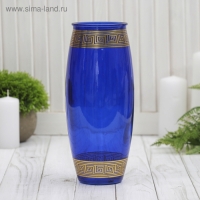 Ваза стекло "Ева" крашенная с деколью 23 см МИКС Ваза стекло "Ева" крашенная с деколью 23 см МИКС