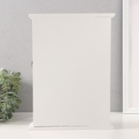 Ключница дерево 6 крючков "Веточка цветочная" состаренный белый 6х22х30 см Ключница дерево 6 крючков "Веточка цветочная" состаренный белый 6х22х30 см