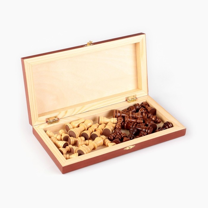 Шахматы деревянные настольные, 30 х 30 см, Шахматы деревянные настольные, 30 х 30 см, "Малахит" король h-8 см, пешка-3.5 см