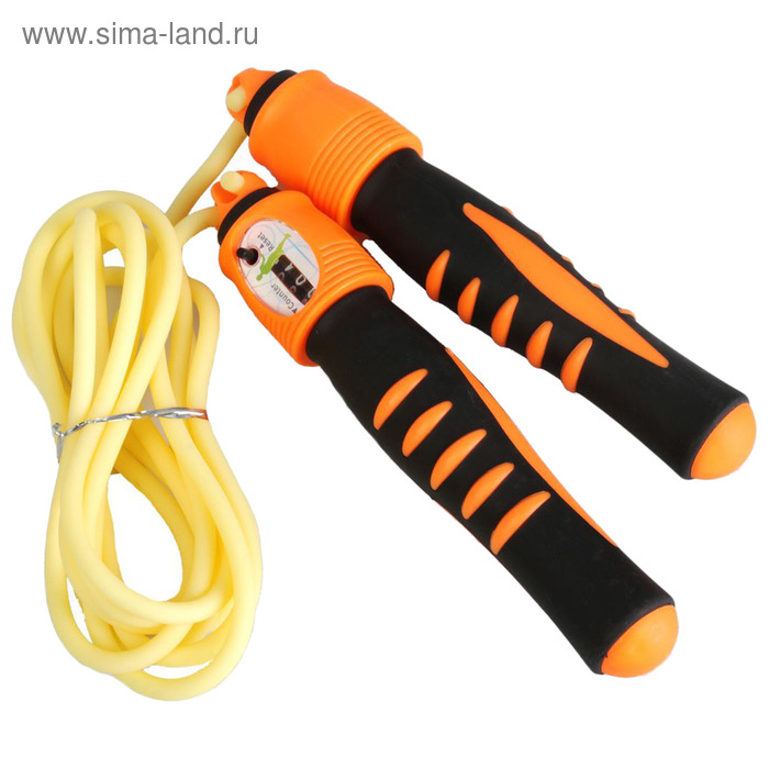Скакалка ONLYTOP, со счётчиком, 3 м, d=0,6 см, цвета МИКС Скакалка ONLYTOP, со счётчиком, 3 м, d=0,6 см, цвета МИКС