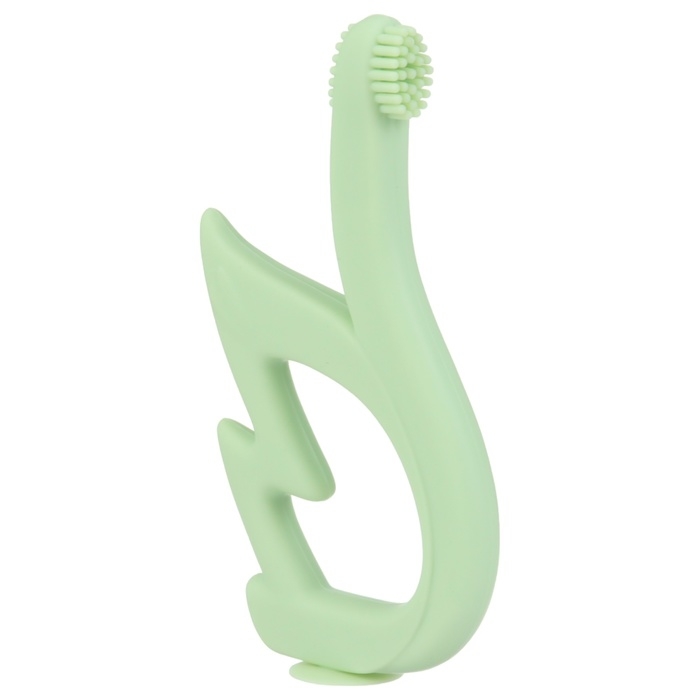 Прорезыватель - щеточка силиконовый «Лебедь», на присоске, цвет зелёный, Крошка Я Прорезыватель - щеточка силиконовый «Лебедь», на присоске, цвет зелёный, Крошка Я