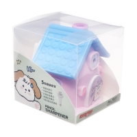 Точилка механическая с контейнером, 5 видов заточки, Домик Сиреневый Точилка механическая с контейнером, 5 видов заточки, Домик Сиреневый