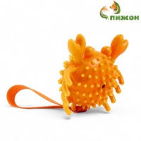 Игрушка массажная для собак "Краб" 12 см, ТПР, микс цветов Игрушка массажная для собак "Краб" 12 см, ТПР, микс цветов