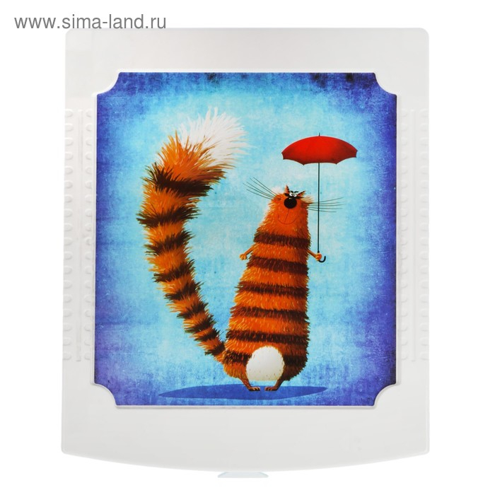 Комод детский 4-х секционный Росспласт «Декор. Кот», 38×95см, цвет белый Комод детский 4-х секционный Росспласт «Декор. Кот», 38×95см, цвет белый